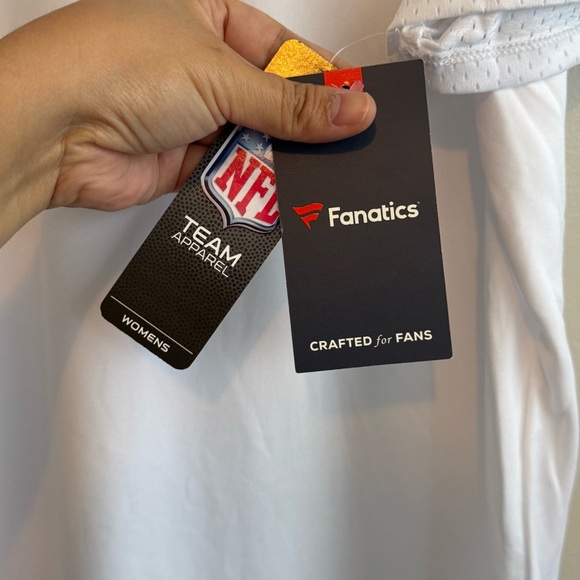 Colts Fanatics Women's White and Blue Lace Up Jersey Shirt - Picture 8 of 12